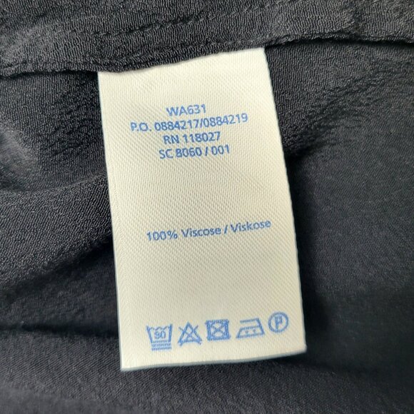 Boden Rosalyn Tie Back Black Viscose Blouse Capsule Wardrobe - Picture 7 of 8